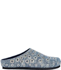 Azalea Wang Marsha Denim Grommet Clogs