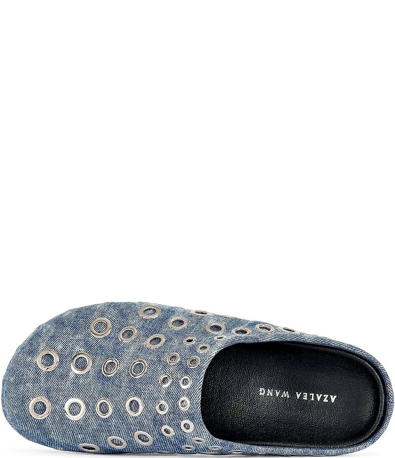 Azalea Wang Marsha Denim Grommet Clogs