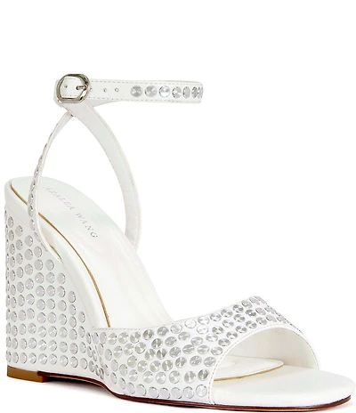 Azalea Wang Matteus Ankle Strap Studded Wedge Sandals