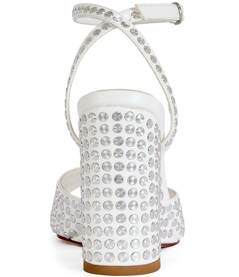 Azalea Wang Matteus Ankle Strap Studded Wedge Sandals