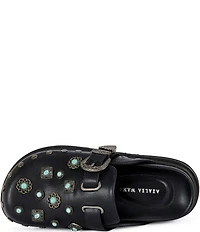 Azalea Wang Mavis Studded Buckle Strap Platform Mules