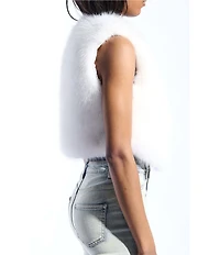 Azalea Wang Meela Faux Fur Open Front Vest