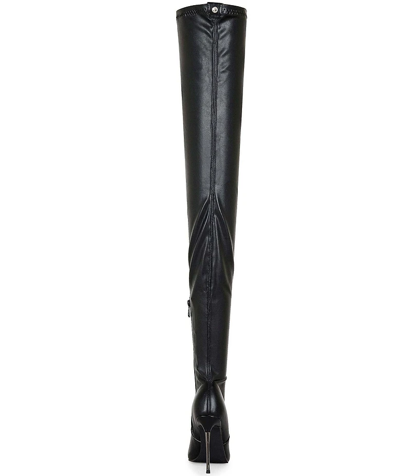 Azalea Wang Milandra Stretch Pointed Toe Stiletto Thigh High Boots