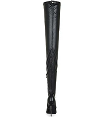 Azalea Wang Milandra Stretch Pointed Toe Stiletto Thigh High Boots