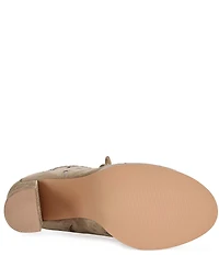 Azalea Wang Mirona Studded Open Toe Lace Up Booties