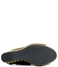 Azalea Wang Mirova Studded Ankle Strap Platform Wedge Sandals