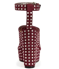 Azalea Wang Mirova Studded Ankle Strap Platform Wedge Sandals