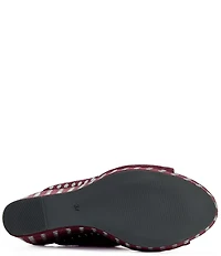 Azalea Wang Mirova Studded Ankle Strap Platform Wedge Sandals