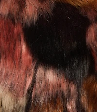 Azalea Wang Molly Retro Faux Fur Shawl Collared Oversize Crop Jacket