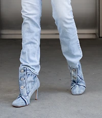 Azalea Wang Moriah Denim Booties
