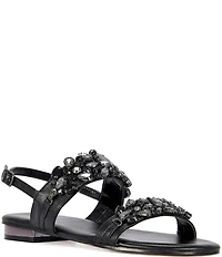 Azalea Wang Moselle Jeweled Slingback Sandals