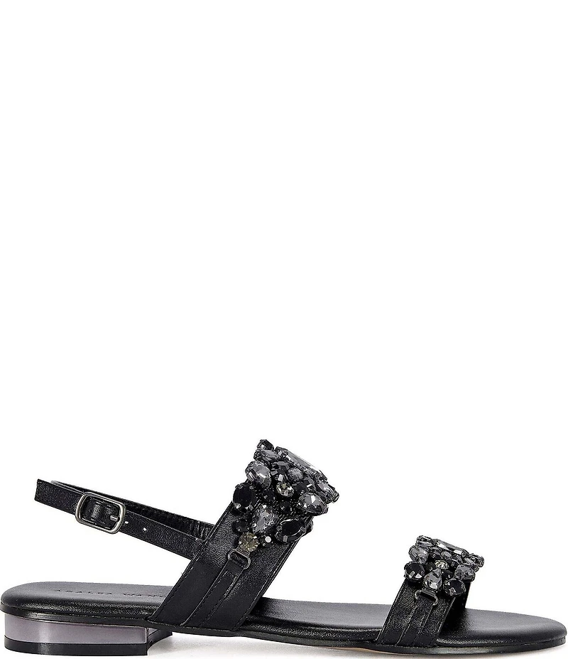 Azalea Wang Moselle Jeweled Slingback Sandals