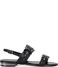 Azalea Wang Moselle Jeweled Slingback Sandals
