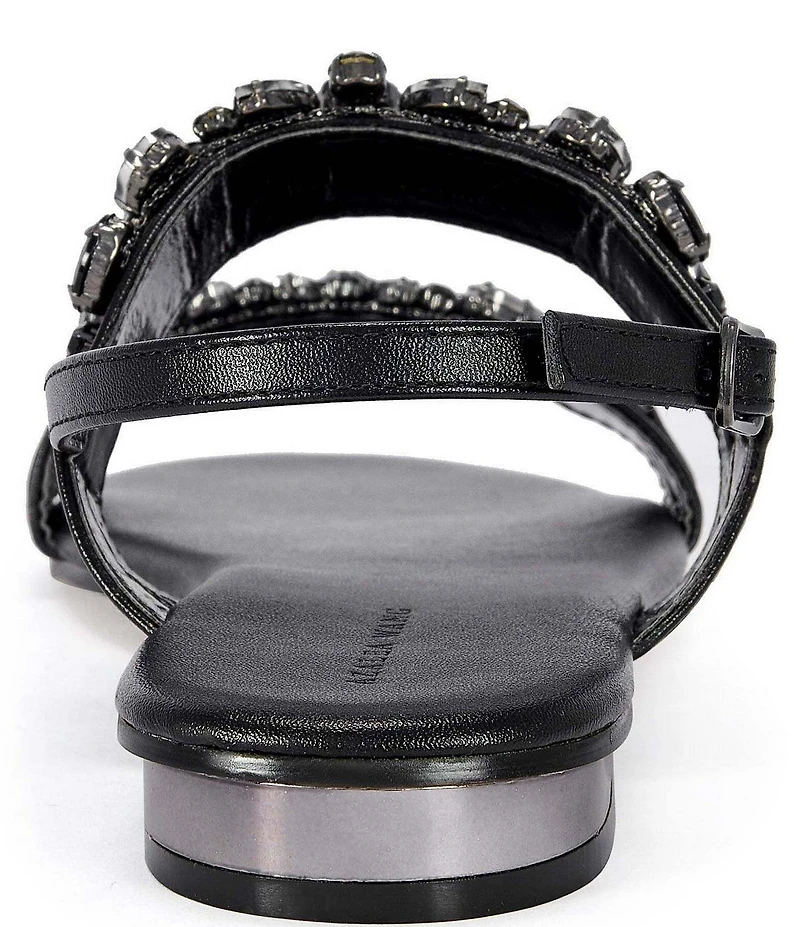 Azalea Wang Moselle Jeweled Slingback Sandals