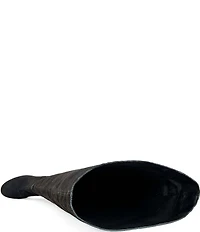 Azalea Wang Nanette Denim Slouchy Thigh High Boots