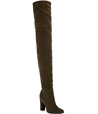 Azalea Wang Nanette Faux Suede Slouchy Thigh High Boots