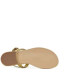 Azalea Wang Nautia Metallic Jeweled Thong Sandals