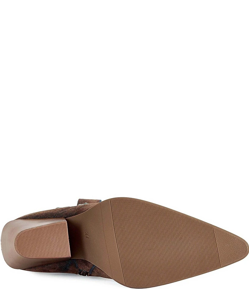 Azalea Wang Neith Concho Strap Western Booties