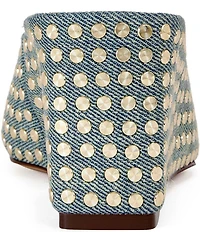 Azalea Wang Neiza Denim Studded Pointed Toe Wedge Mules