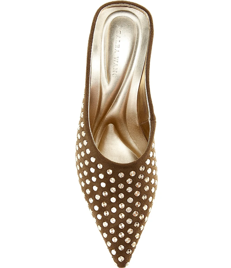 Azalea Wang Neiza Studded Pointed Toe Wedge Mules