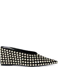 Azalea Wang Neiza Studded Pointed Toe Wedge Mules