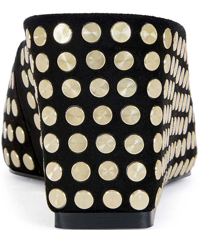 Azalea Wang Neiza Studded Pointed Toe Wedge Mules