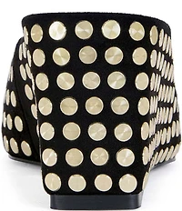 Azalea Wang Neiza Studded Pointed Toe Wedge Mules