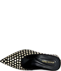 Azalea Wang Neiza Studded Pointed Toe Wedge Mules