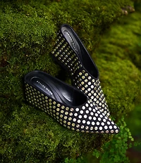 Azalea Wang Neiza Studded Pointed Toe Wedge Mules