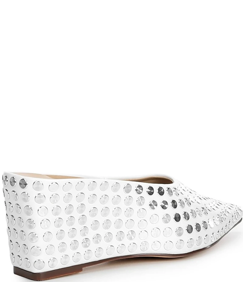 Azalea Wang Neiza Studded Pointed Toe Wedge Mules