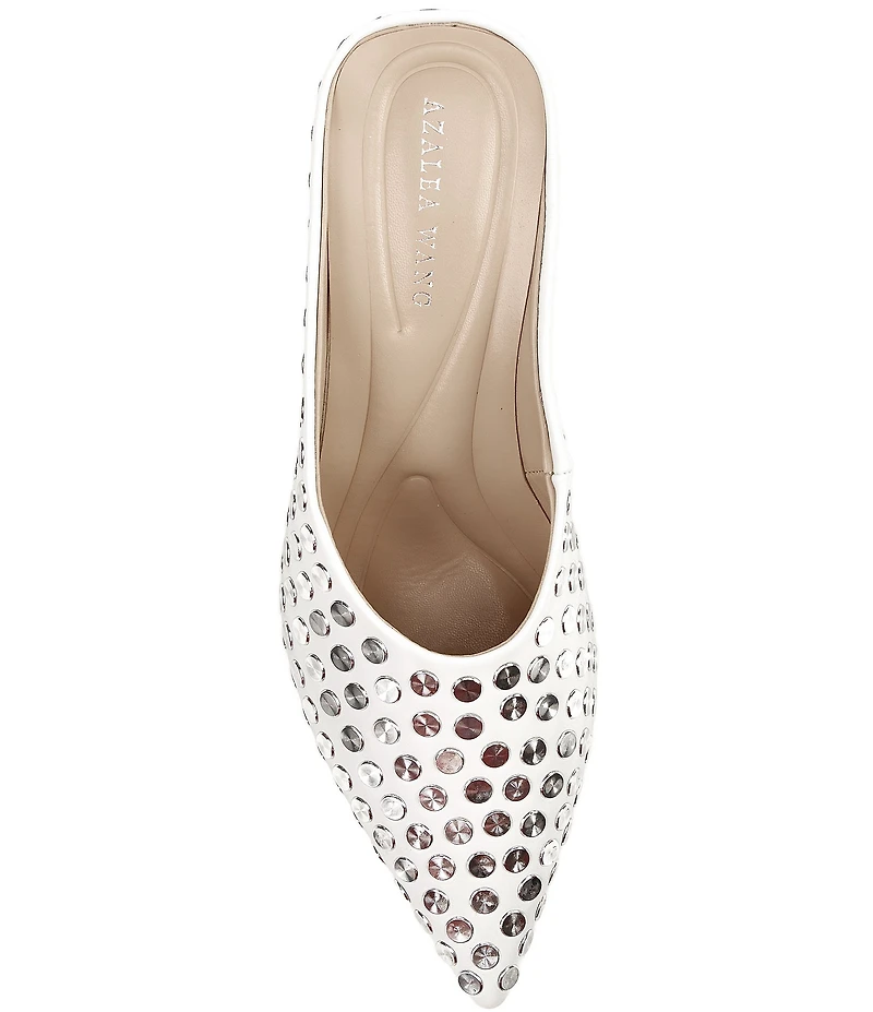 Azalea Wang Neiza Studded Pointed Toe Wedge Mules