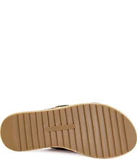 Azalea Wang Nikkei Woven Espadrille Platform Slide Sandals