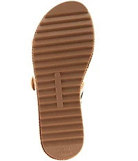 Azalea Wang Nikkei Woven Espadrille Platform Slide Sandals