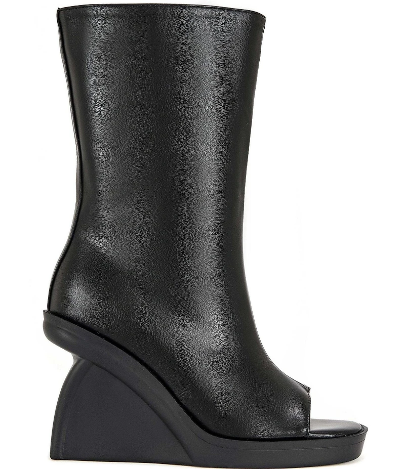 Azalea Wang Nolia Open Toe Offset Wedge Mid Shooties