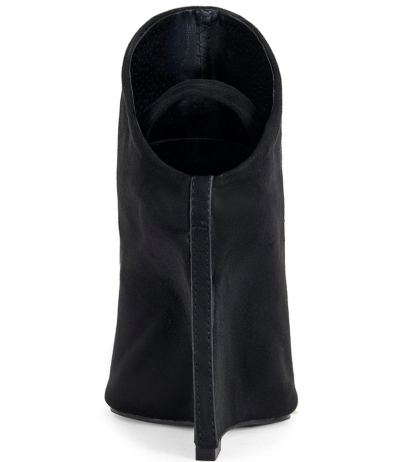 Azalea Wang Novis Peep Toe Slingback Wedge Booties