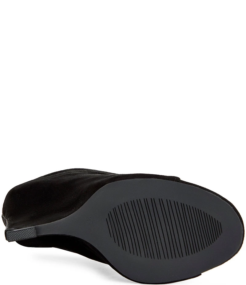 Azalea Wang Novis Peep Toe Slingback Wedge Booties