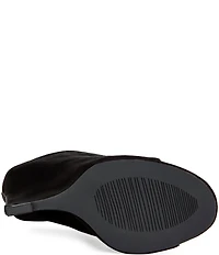 Azalea Wang Novis Peep Toe Slingback Wedge Booties