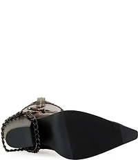 Azalea Wang Osborn Studded Buckle Harness Cap Toe Western Boots