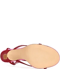 Azalea Wang Otrisse Snake Print Ankle Wrap Thong Dress Sandals