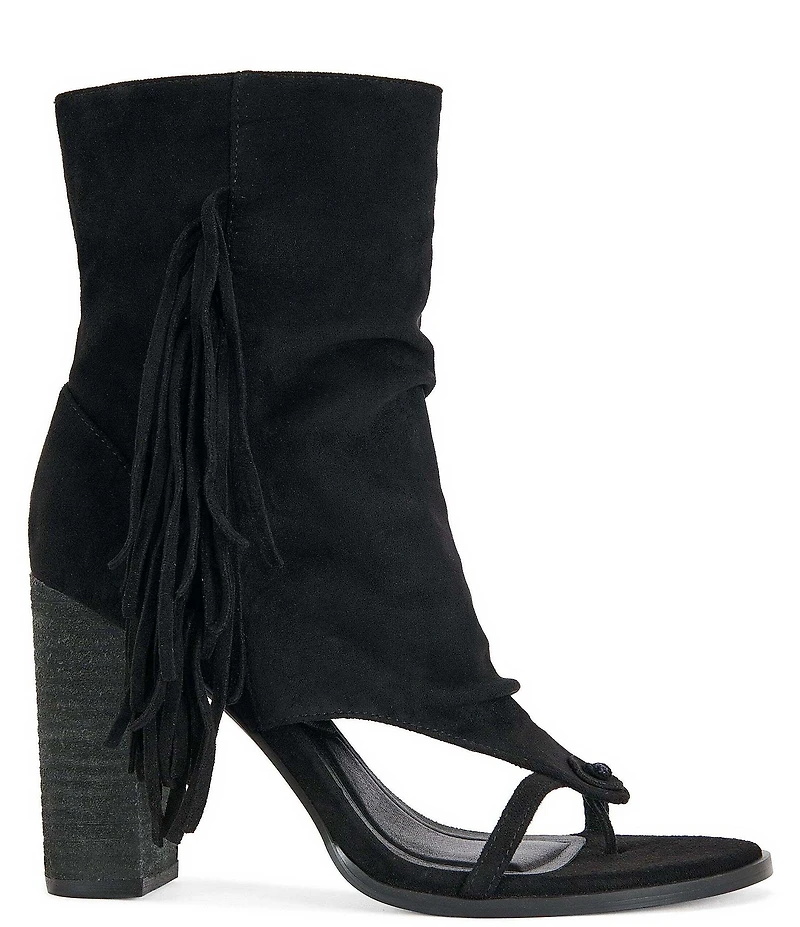 Azalea Wang Paco Fringed Sandal Booties