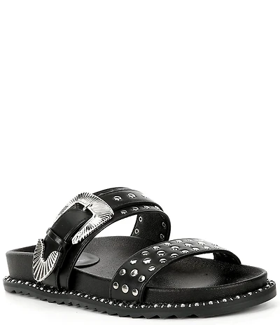 Azalea Wang Pallas Studded Slide Sandals