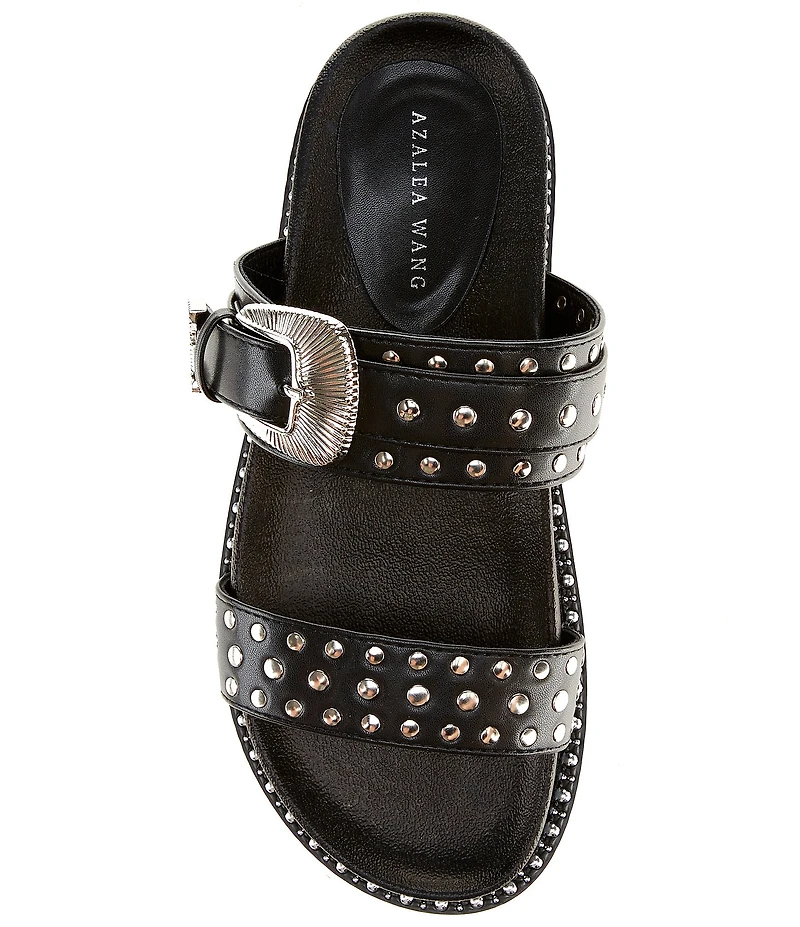 Azalea Wang Pallas Studded Slide Sandals