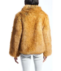 Azalea Wang Pandifox High Funnel Neck Faux Fur Zip Front Jacket
