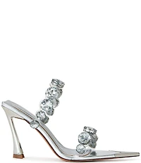 Azalea Wang Paolina Oversized Jewel Ornamented Dress Slide Sandals