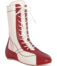 Azalea Wang Passer Sporty Lace Up Mid Boots