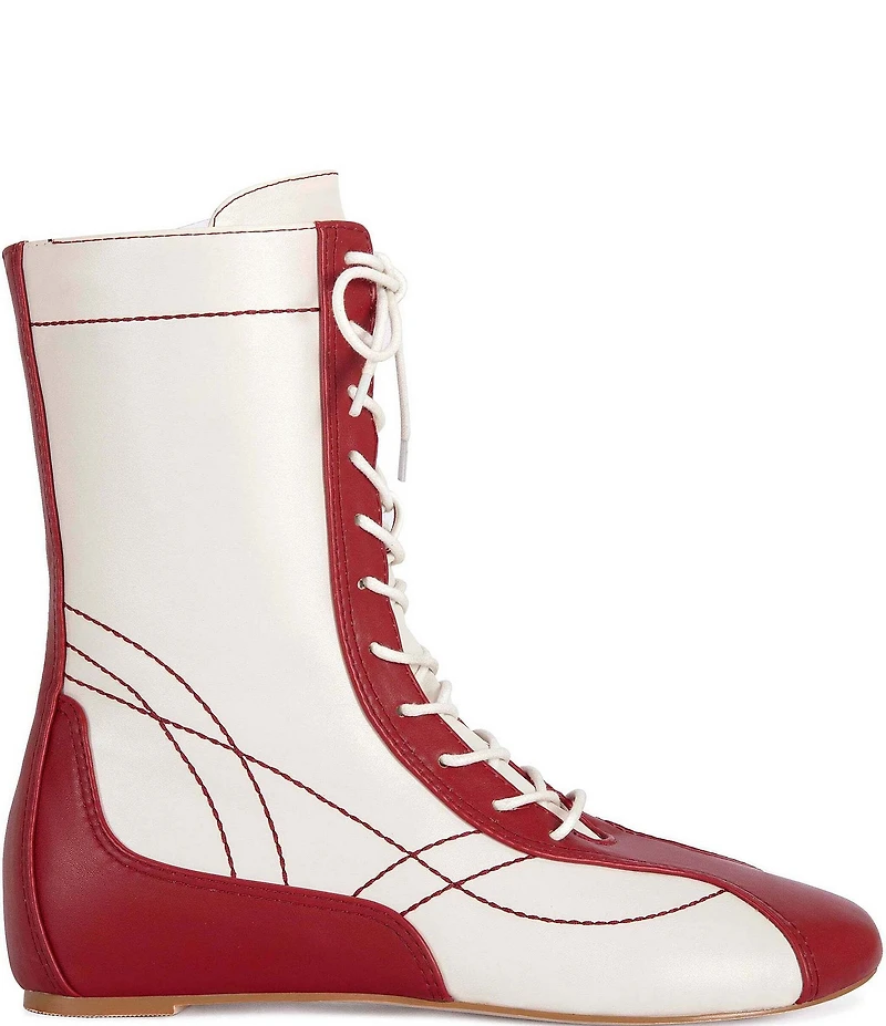 Azalea Wang Passer Sporty Lace Up Mid Boots