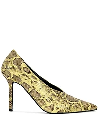 Azalea Wang Patricc Snake Print Pointed Toe Pumps