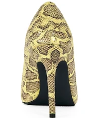 Azalea Wang Patricc Snake Print Pointed Toe Pumps