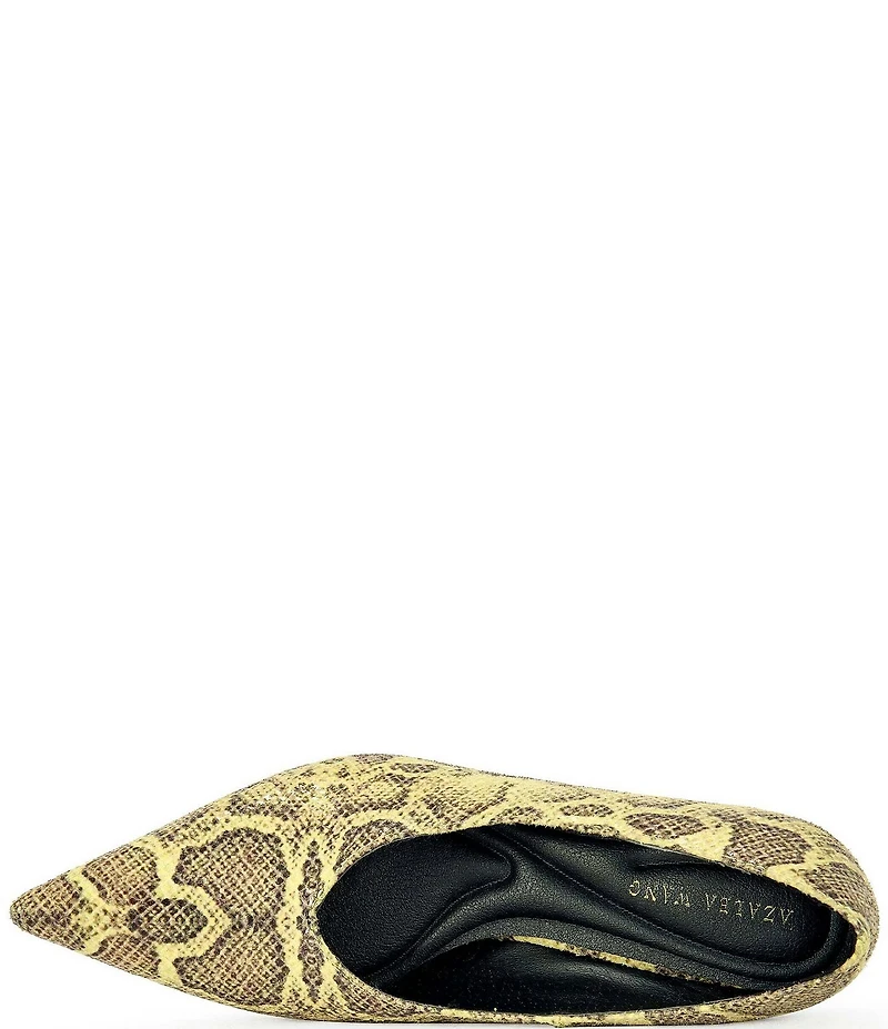 Azalea Wang Patricc Snake Print Pointed Toe Pumps