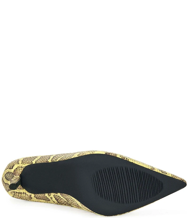 Azalea Wang Patricc Snake Print Pointed Toe Pumps